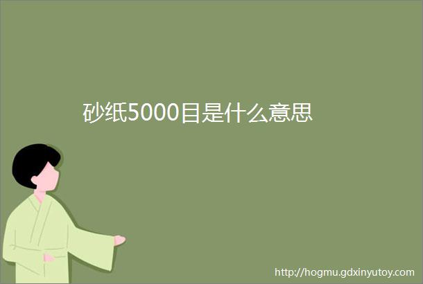 砂纸5000目是什么意思